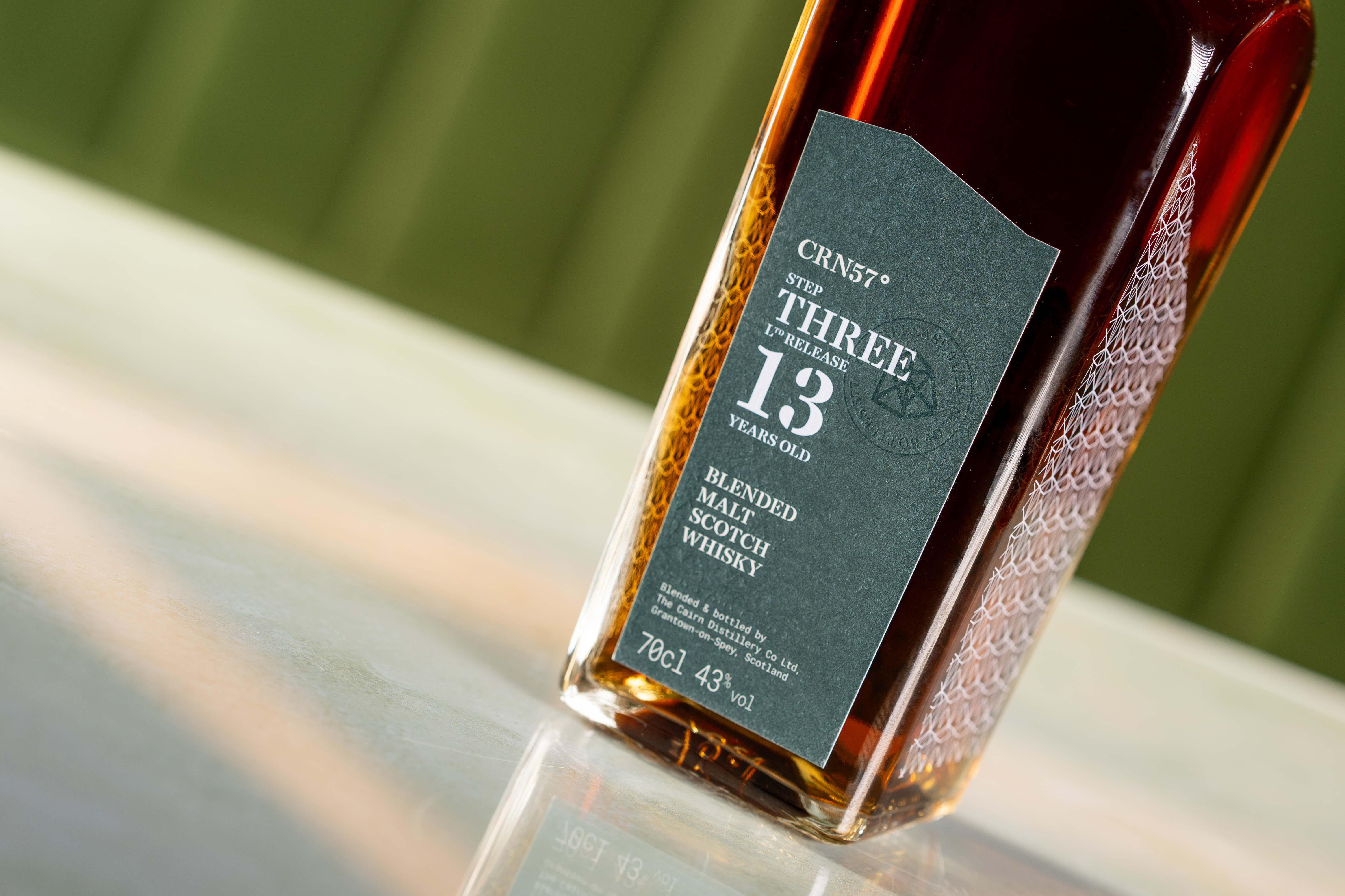 A bottle of CRN57 13 years old Step Three blended malt Scotch whisky